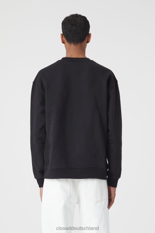 Kleidung Schwarz 0RP8Z2146 CLOSED Bedruckter Rundhalsausschnitt Männer