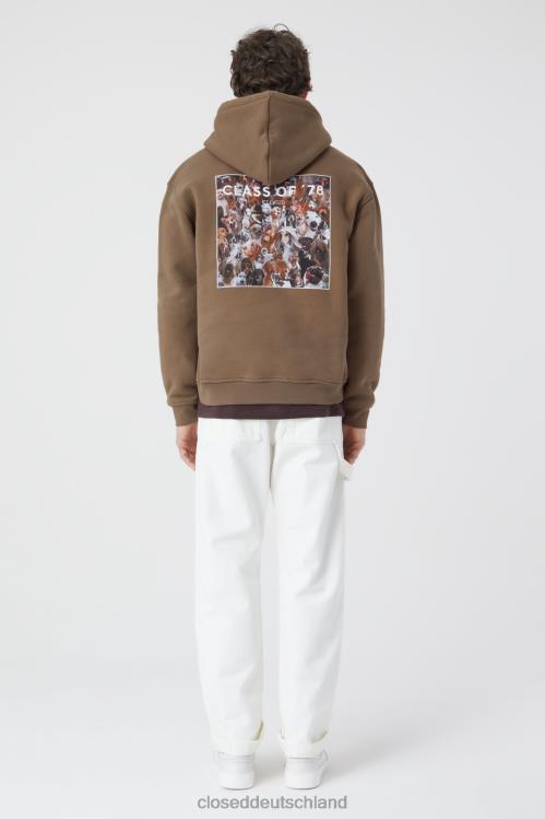 Kleidung alte Kiefer 0RP8Z1068 CLOSED Bedruckter Kapuzenpullover Männer