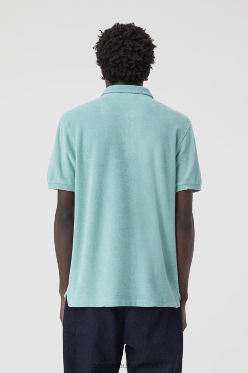 Kleidung blaue Agave 0RP8Z2132 CLOSED Frottee-Polo Männer