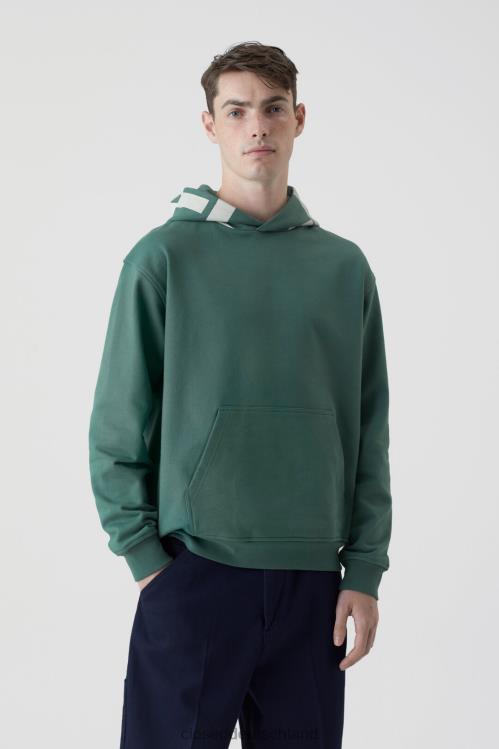 Kleidung dunkle Jade 0RP8Z2154 CLOSED Kapuzenpullover mit Logo Männer
