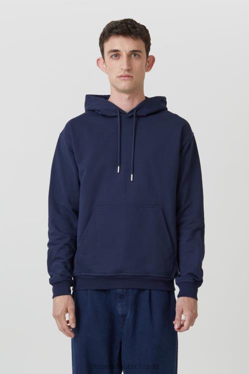 Kleidung dunkle Nacht 0RP8Z1066 CLOSED Kapuzenpullover mit Logo Männer