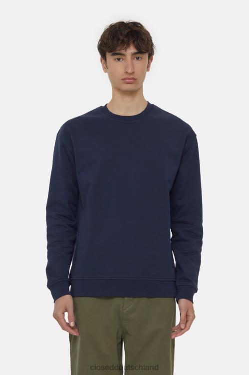 Kleidung dunkle Nacht 0RP8Z1074 CLOSED Logo-Sweatshirt Männer