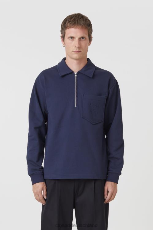 Kleidung dunkle Nacht 0RP8Z1078 CLOSED Polopullover Männer