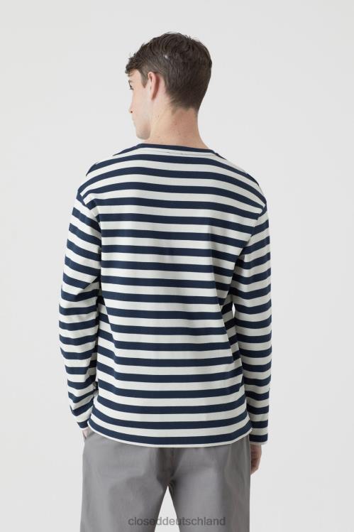 Kleidung dunkle Nacht 0RP8Z2130 CLOSED gestreiftes Langarmshirt Männer