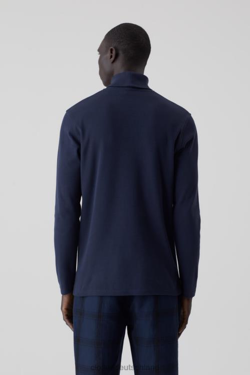 Kleidung dunkle Nacht 0RP8Z2152 CLOSED Rollkragenpullover aus Bio-Baumwolle Männer