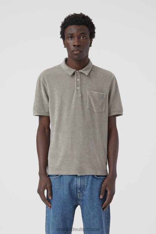 Kleidung graues Furnier 0RP8Z2133 CLOSED Frottee-Polo Männer