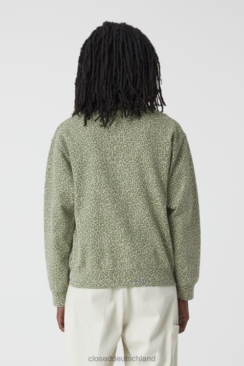 Kleidung helles Moosgrün 0RP8Z2164 CLOSED Sweatshirt mit Aufdruck Männer