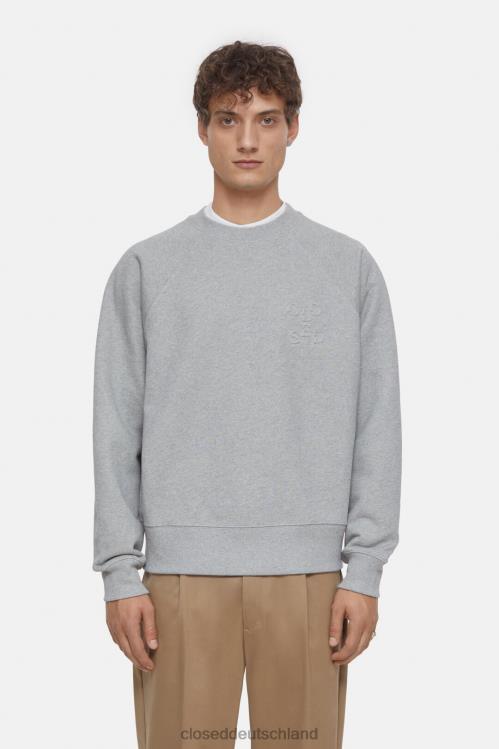 Kleidung hellgrau meliert 0RP8Z1061 CLOSED Pullover mit Logo Männer