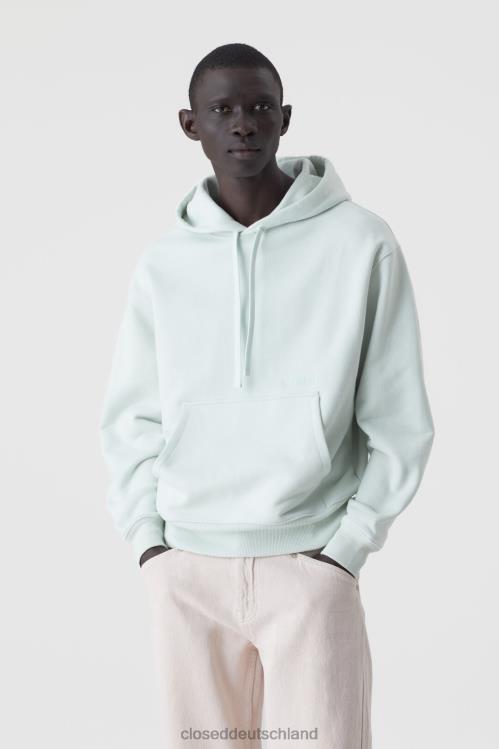 Kleidung saftiges Grün 0RP8Z2163 CLOSED Kapuzenpullover mit Stickerei Männer