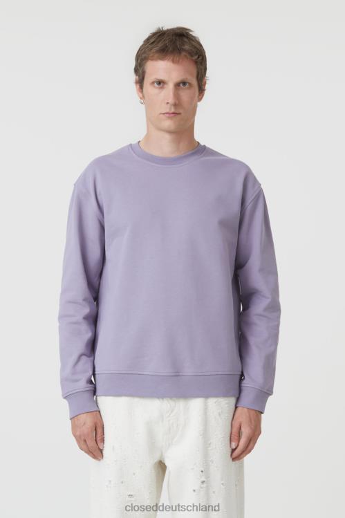 Kleidung staubiges Violett 0RP8Z1076 CLOSED Logo-Sweatshirt Männer