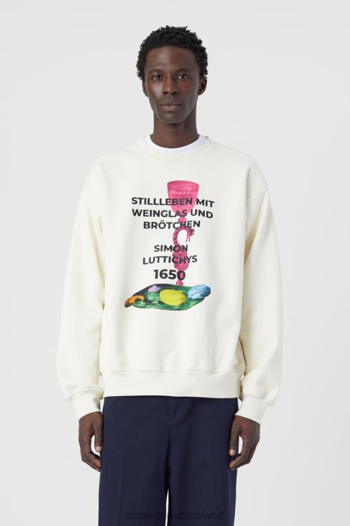 Kleidung weißer Spargel 0RP8Z2176 CLOSED x Hamburger Kunsthalle Sweatshirt für die Zusammenarbeit Männer