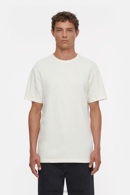 Kleidung Elfenbein 0RP8Z1012 CLOSED Logo-T-Shirt Männer