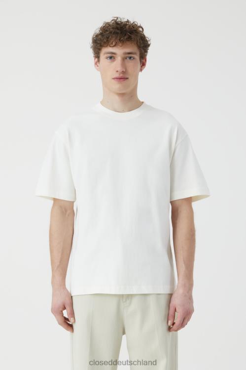 Kleidung Elfenbein 0RP8Z2168 CLOSED Bedrucktes T-Shirt Männer