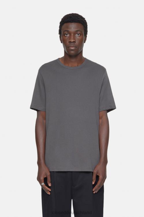 Kleidung Holzkohle 0RP8Z1022 CLOSED T-Shirt aus Baumwolle und Kaschmir Männer