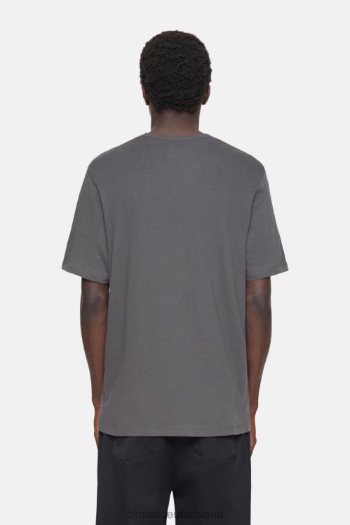 Kleidung Holzkohle 0RP8Z1022 CLOSED T-Shirt aus Baumwolle und Kaschmir Männer