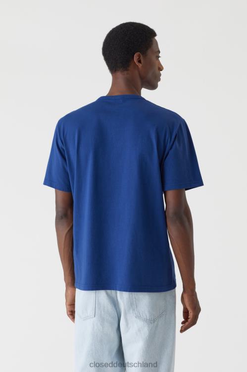 Kleidung Indigo Blau 0RP8Z2137 CLOSED Slim-Fit-T-Shirt Männer