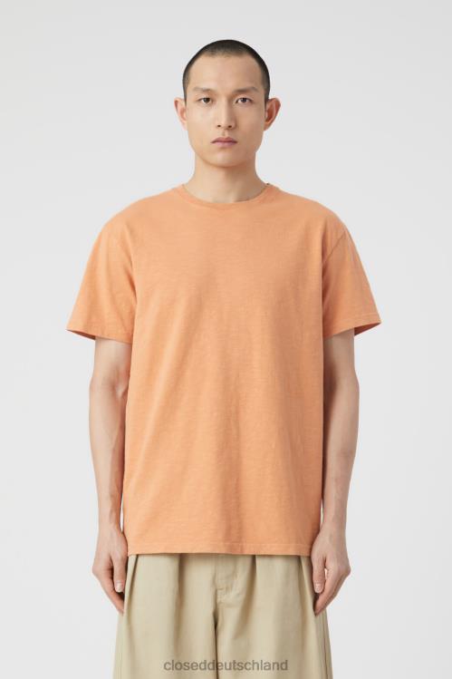 Kleidung Karneolbraun 0RP8Z2112 CLOSED Basic-T-Shirt aus Bio-Baumwolle Männer
