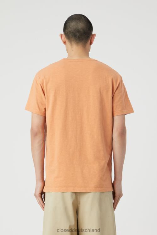 Kleidung Karneolbraun 0RP8Z2112 CLOSED Basic-T-Shirt aus Bio-Baumwolle Männer