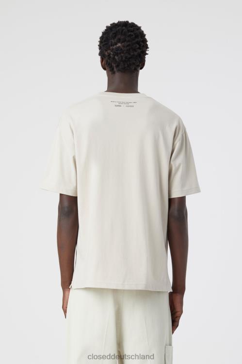 Kleidung Kornbeige 0RP8Z2172 CLOSED x Hamburger Kunsthalle Kollaborations-T-Shirt Männer