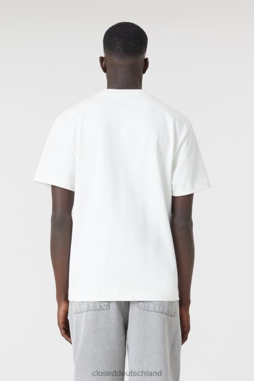 Kleidung Marmor weiß 0RP8Z2123 CLOSED Logo-T-Shirt Männer