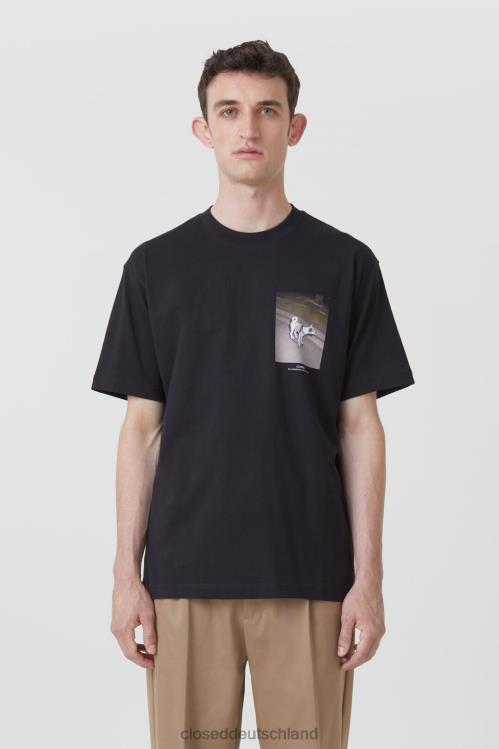 Kleidung Schwarz 0RP8Z1026 CLOSED Bedrucktes T-Shirt Männer