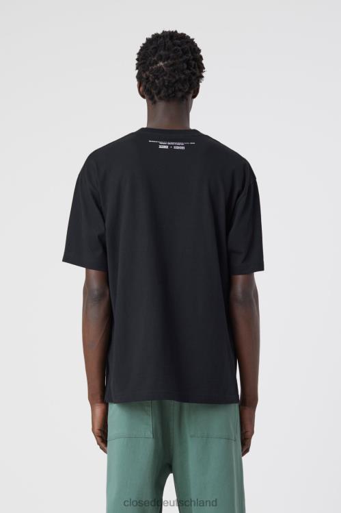 Kleidung Schwarz 0RP8Z2174 CLOSED x Hamburger Kunsthalle Kollaborations-T-Shirt Männer