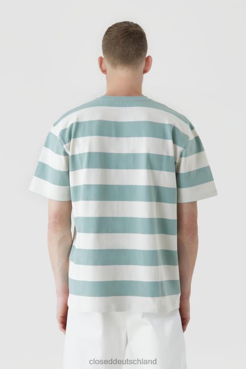 Kleidung blaue Agave 0RP8Z2128 CLOSED gestreiftes T-Shirt Männer