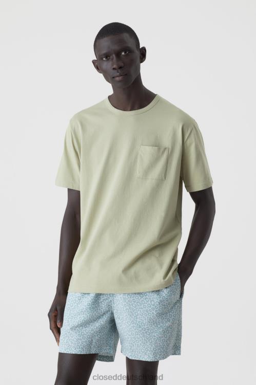 Kleidung helles Moosgrün 0RP8Z2135 CLOSED Slim-Fit-T-Shirt Männer