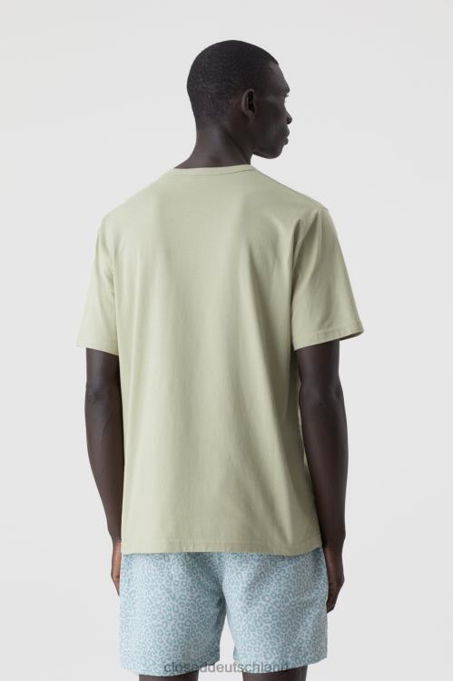 Kleidung helles Moosgrün 0RP8Z2135 CLOSED Slim-Fit-T-Shirt Männer
