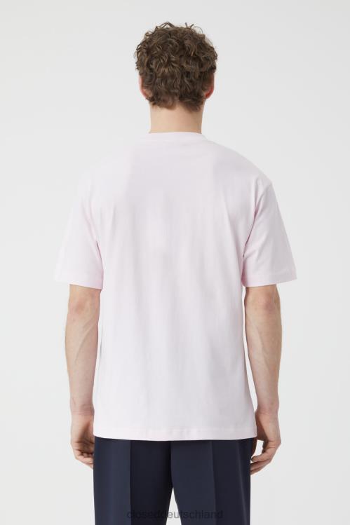 Kleidung rosa Hortensie 0RP8Z2125 CLOSED Logo-T-Shirt Männer