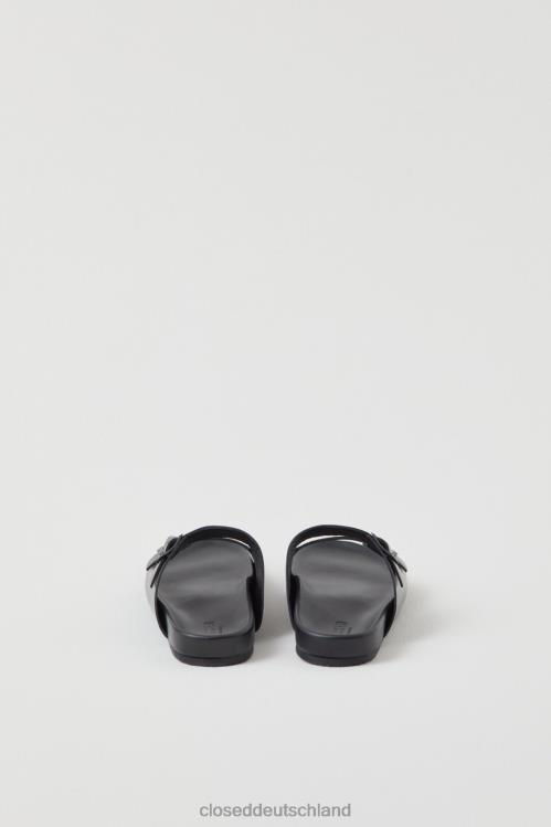 Schuhwerk Schwarz 0RP8Z2193 CLOSED Leder-Slipper Männer