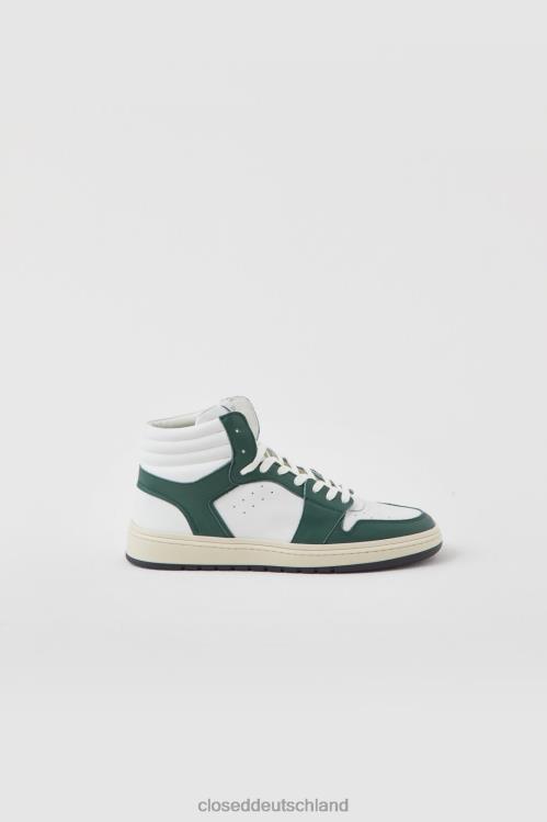 Schuhwerk dunkle Jade 0RP8Z2195 CLOSED Glatte Nappa-Sneaker hoch Männer